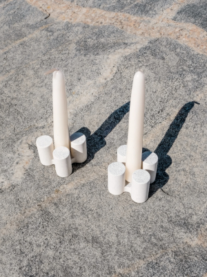 White Sand Candle Holder