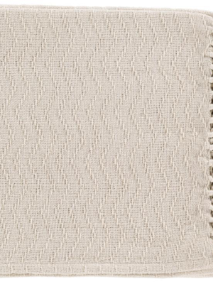 Thelma Throw Blankets In Cream Color