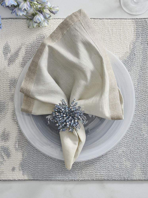 Kim Seybert Dip Dye Napkin - Set Of 4 - White & Beige