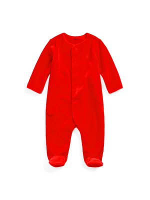 Cotton-blend Velour Coverall