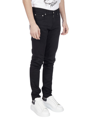 Alexander Mcqueen Skull Patch Slim-fit Jeans