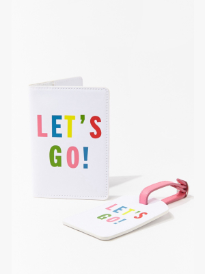 Lets Go Graphic Passport Holder & Tag Set