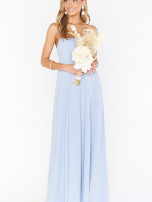 Madrid Gown ~ Steel Blue Stretch