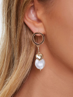 Faux Pearl Drop Earrings