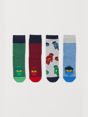 4-pack Patterned Socks