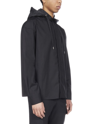 Neil Barrett Zip-up Hooded Shirt Jacket