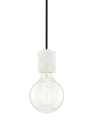 Asime 1 Light Pendant - Polished Nickel