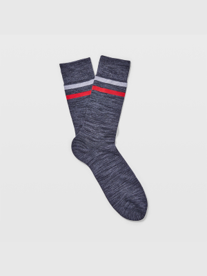 Spacedyed Two-stripe Socks