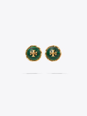 Roxanne Semiprecious Circle-stud Earring