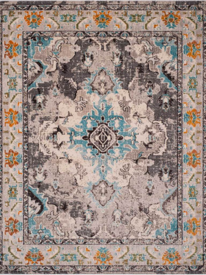 Monaco Gray/turqoise Area Rug