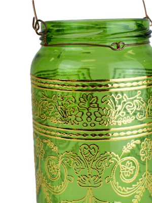 Bohemian Moroccan Lantern/candle Holder, Light Green