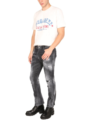 Dsquared2 Tidy Biker Tapered-leg Jeans