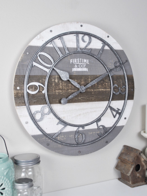 Shabby Wood Plank Wall Clock - Firstime & Co.®