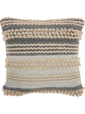 Nourison Life Styles Texture Stripes Throw Pillow