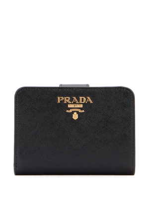 Prada Logo Plaque Small Wallet