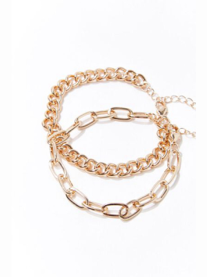 Chunky Chain Bracelet Set