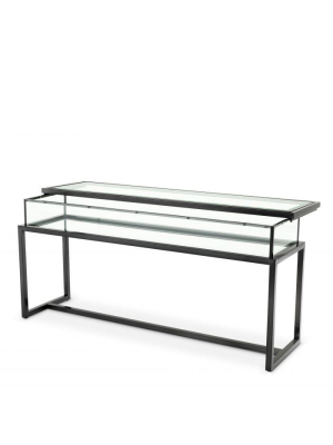 Eichholtz Harvey Console Table - Bronze & Black