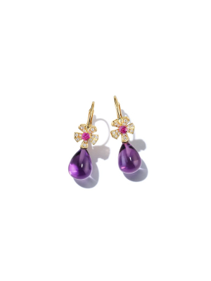 Wonderland Teardrop Amethyst Earrings