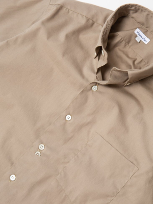 Short Sleeve Single Needle Shirt, Fatigue Poplin