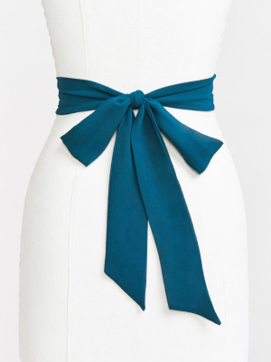 Bridesmaid Sash ~ Deep Jade Chiffon