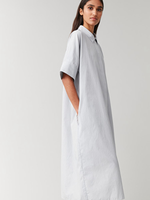 Long Cotton Shirt Dress