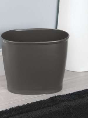 Mdesign Small Plastic Oval Trash Can Garbage Wastebasket