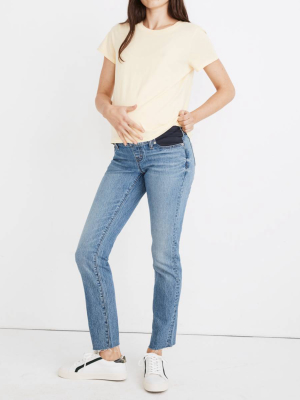 Maternity Side-panel Perfect Vintage Jeans In Enmore Wash: Adjustable Edition