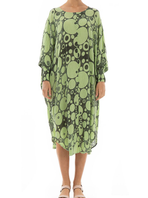 Circles Lime Kaftan Dress