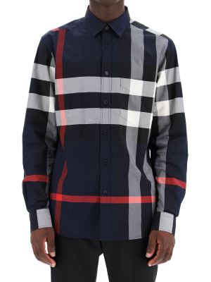 Burberry Check Stretch Poplin Shirt