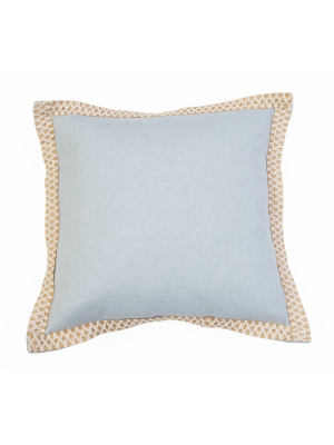 19"x19" Andrea Embroidered Flange Pillow - Décor Therapy