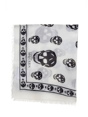 Alexander Mcqueen Skull Print Scarf