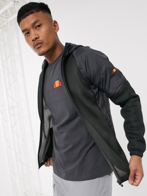 Ellesse Sport Polenta Full-zip Hoodie In Dark Gray