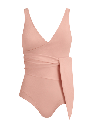 Dree Louise Peach Crepe Maillot