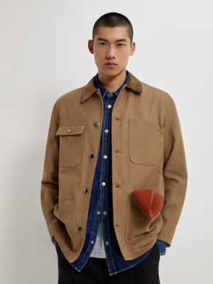 Utility Jacket With Contrasting Corduroy