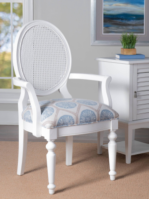Adley Rattan Accent Chair White - Powell Company