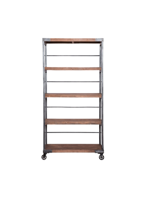 Mason Wood And Metal Shelving Unit - Foreside Home And Garden