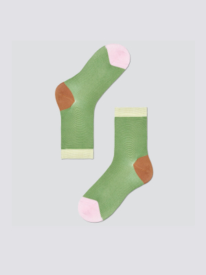 Grace Ankle Sock - Green