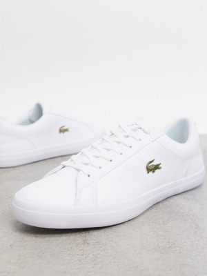 Lacoste Lerond Gold Croc Sneakers In White