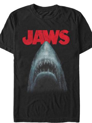 Men's Jaws Shark Teeth Poster T-shirt