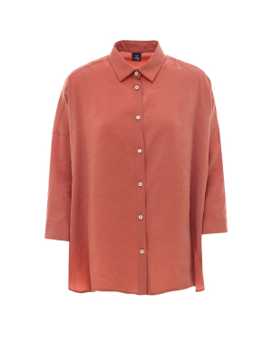 Fay Cropped Sleeve Buttoned Shirt