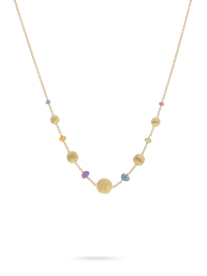 Marco Bicego® Collection Africa 18k Yellow Gold Mixed Gemstone Necklace