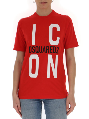 Dsquared2 Icon Logo Print Crewneck T-shirt