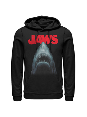 Men's Jaws Shark Teeth Poster Pull Over Hoodie