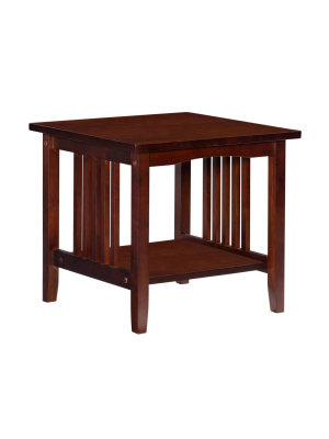 Finn Mission End Table Espresso Brown - Linon