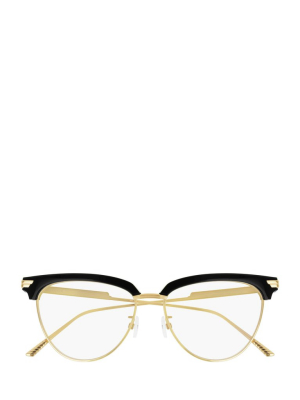 Bottega Veneta Eyewear Two-tone Square Frame Glasses