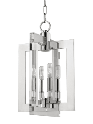 Wellington 4 Light Pendant Polished Nickel