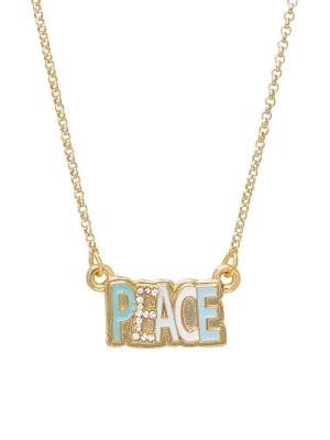 Peace Necklace In Enamel Ombré