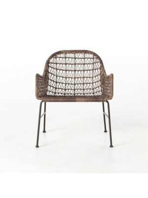 Bandera Woven Club Chair In Distressed Grey