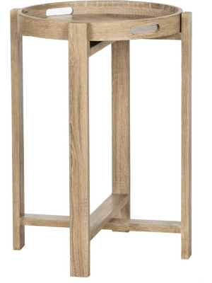 Hamad Tray Top Side Table Light Oak