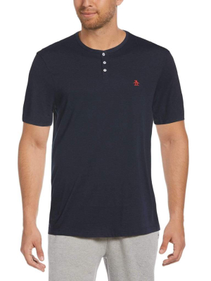 Solid Henley Lounge Shirt